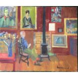 Derek Inwood (1925-2012). oil on canvas, "Leslie Marr", signed, titled verso, unframed,