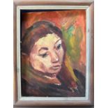 Derek Inwood (1925-2012). oil on board, Portrait, Jenny, framed,