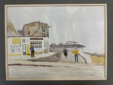 Derek Inwood (1925-2012), Two views of chroma seafront the larger mounted 36 x 48
