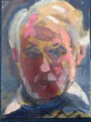 Derek Inwood (1925-2012). oil on board, Self-portrait, unframed,