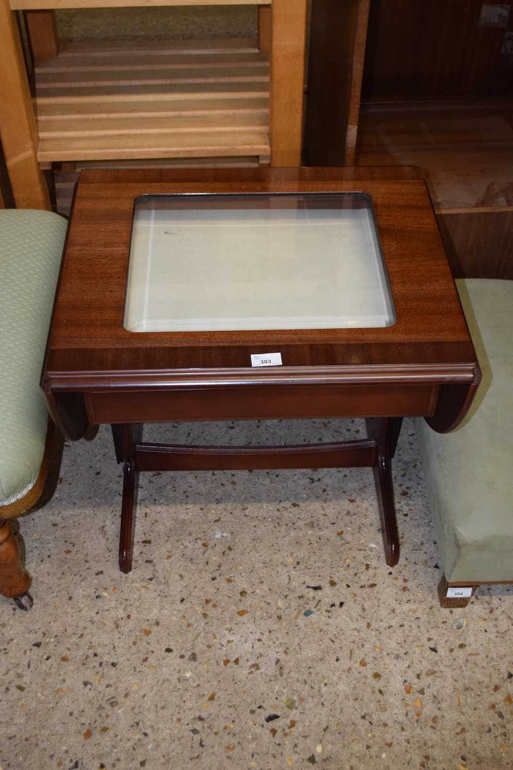 Small drop leaf display top coffee table