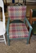 Small 20th Century armchair with patterned upholstery