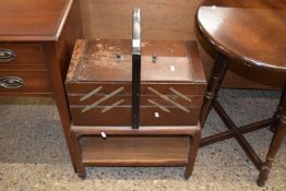 Cantilever sewing box on stand