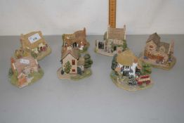 A group of Lilliput Lane cottages