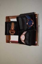 Three boxed ladies wristwatches