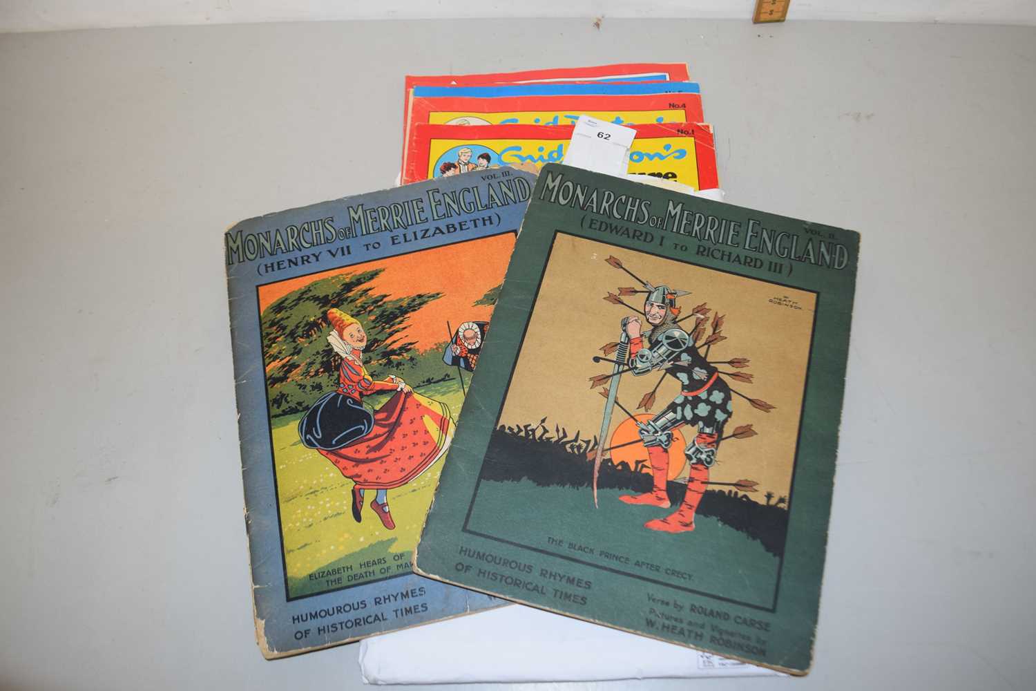 Mixed Lot: Enid Blyton Adventure magazines together with Monarchs of Merrie England magazines
