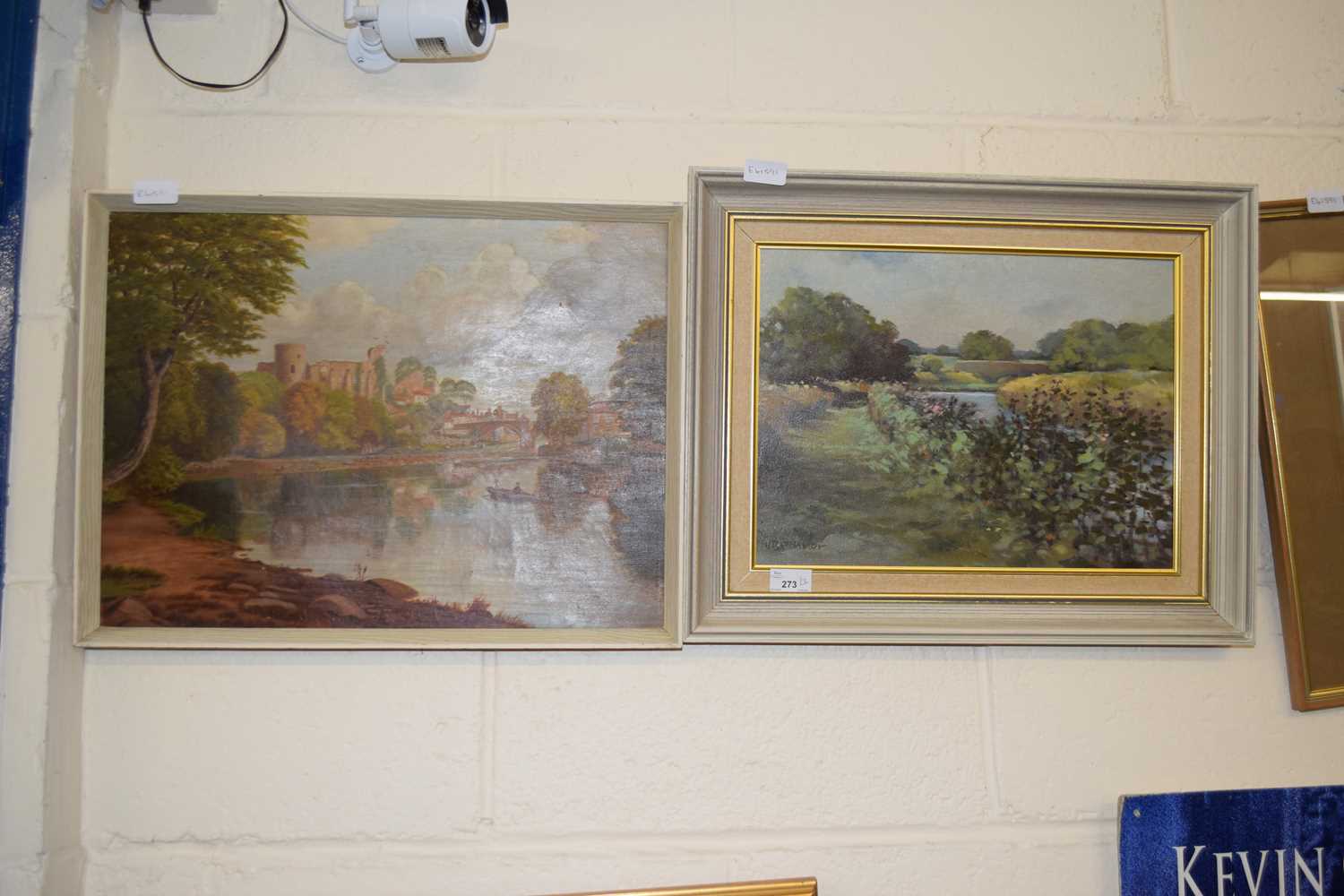 Valerie Batchelor, study of Burbage, oil on board together with a further oil on canvas study of a