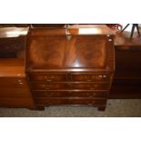 Good quality reproduction mahogany bureau by Bevan & Funnell