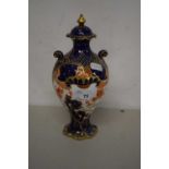 A small Royal Crown Derby gilt decorated covered vase