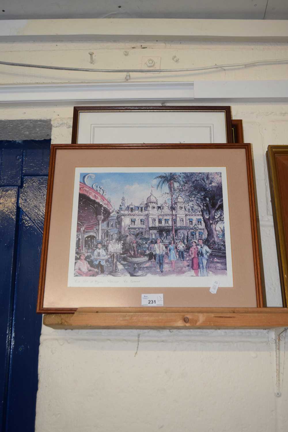 Group of three various framed prints