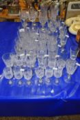 Large Mixed Lot: Various 20th Century clear drinking glasses