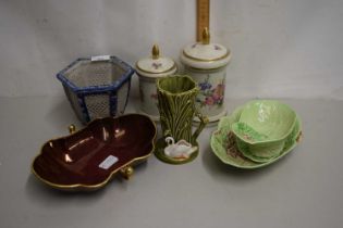 Mixed Lot: Various ceramics to include Carlton ware leaf formed dishes