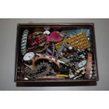 Box of various assorted costume jewellery