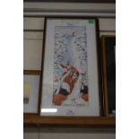 2x comical framed hunting prints