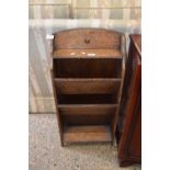 A small early 20th Century oak magazine rack