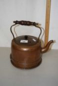 Vintage copper kettle marked Great Yarmouth Corporation Electricity Department to the base