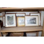 Group of various assorted small framed prints of various British scenes