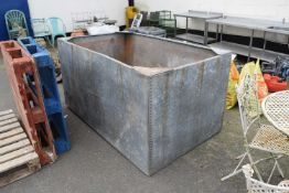 Large galvanised water tank