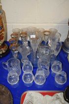 A collection of various modern drinking glasses