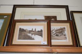 Bedfordshire Interest - A group of three framed reproduction photographs of the town of Sandy