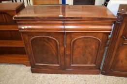 A Victorian mahogany two drawer two door sideboard