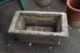 Cotswold Studios concrete rectangular planter, 63cm wide