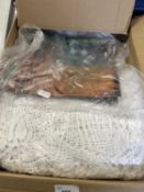 Assorted table linens, crochet etc