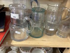 Mixed Lot: Various glass jugs and other items