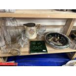 Mixed Lot: Various glass wares, plates etc