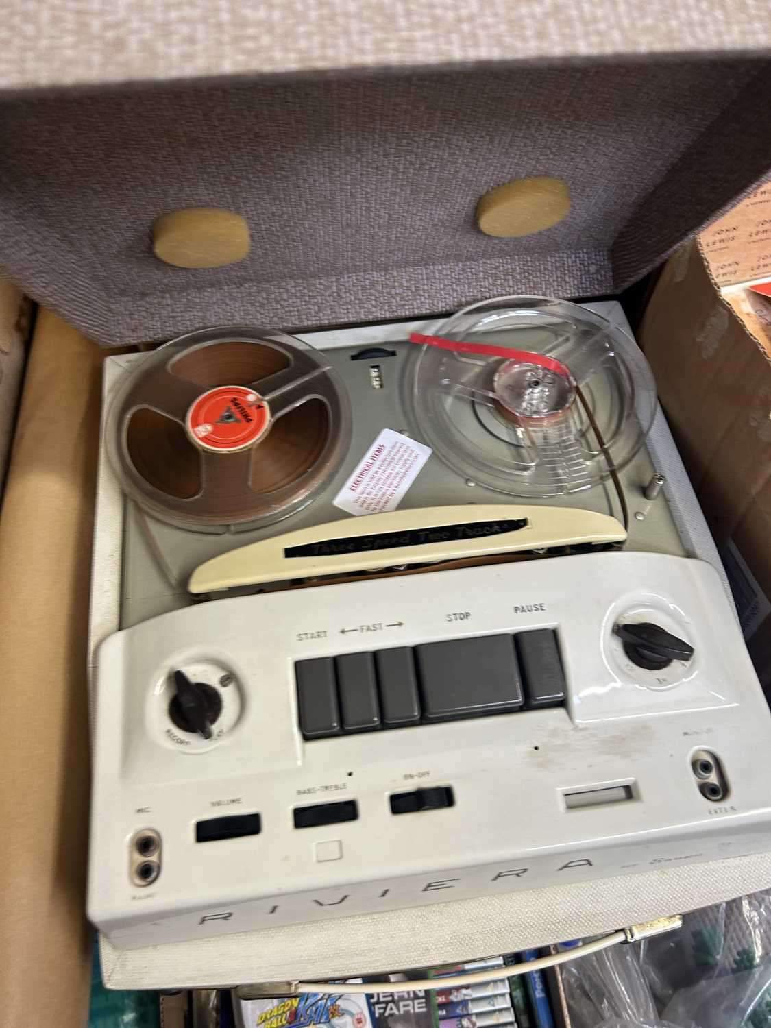 A Rivei tape recorder, three speeds/two track