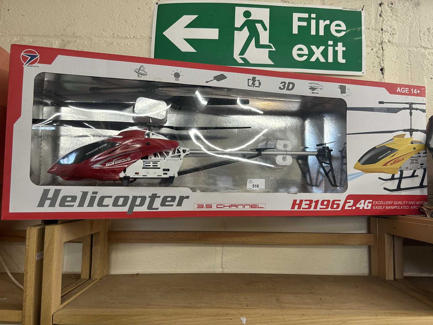 A remote control helicopter