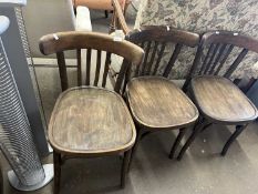 Set of three dining chairs
