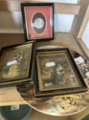 Collectors plate and three miniatures