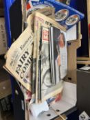 Box of various Charles and Diana commemorative newspapers and collectables