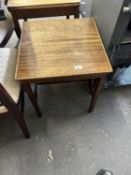 A square pine side table