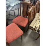 A set of six dining chairs