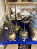 Three vintage tilley type lanterns