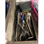 Metal tool box and contents