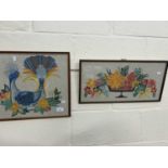 Two needlework pictures