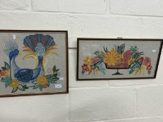 Two needlework pictures