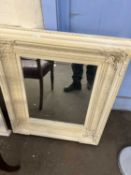Cream painted wall mirror