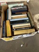 Box of assorted hardback books