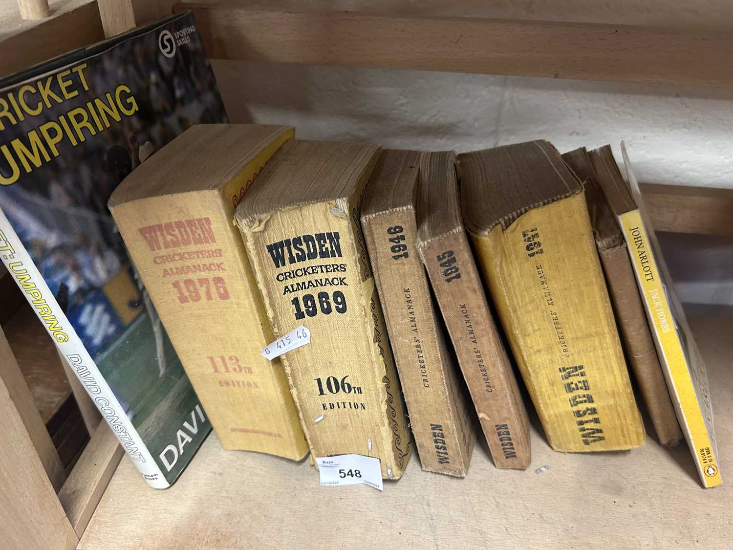 Quantity of Wisden Cricketers Almanac and others