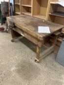 A heavy duty workshop bench