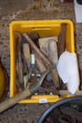 Mixed box of various hand tools