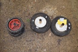 Two pairs of rotavator wheels