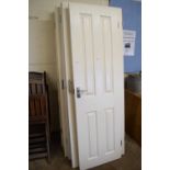 Seven cream painted wooden doors