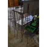 A pair of five foot garden obelisks/plant supports