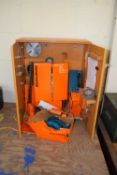 Wooden toolbox to include various vintage Black & Decker tools