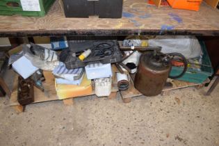 Two pallets of mixed tools, plumbing equiipment etc